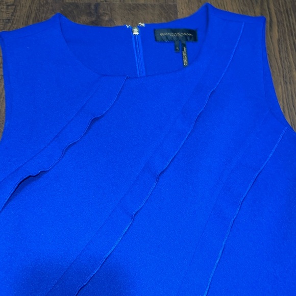 Donna Karan New York Asymmetrical Ruffle Flared Dress in Sapphire Blue Size 2 - Picture 2 of 4